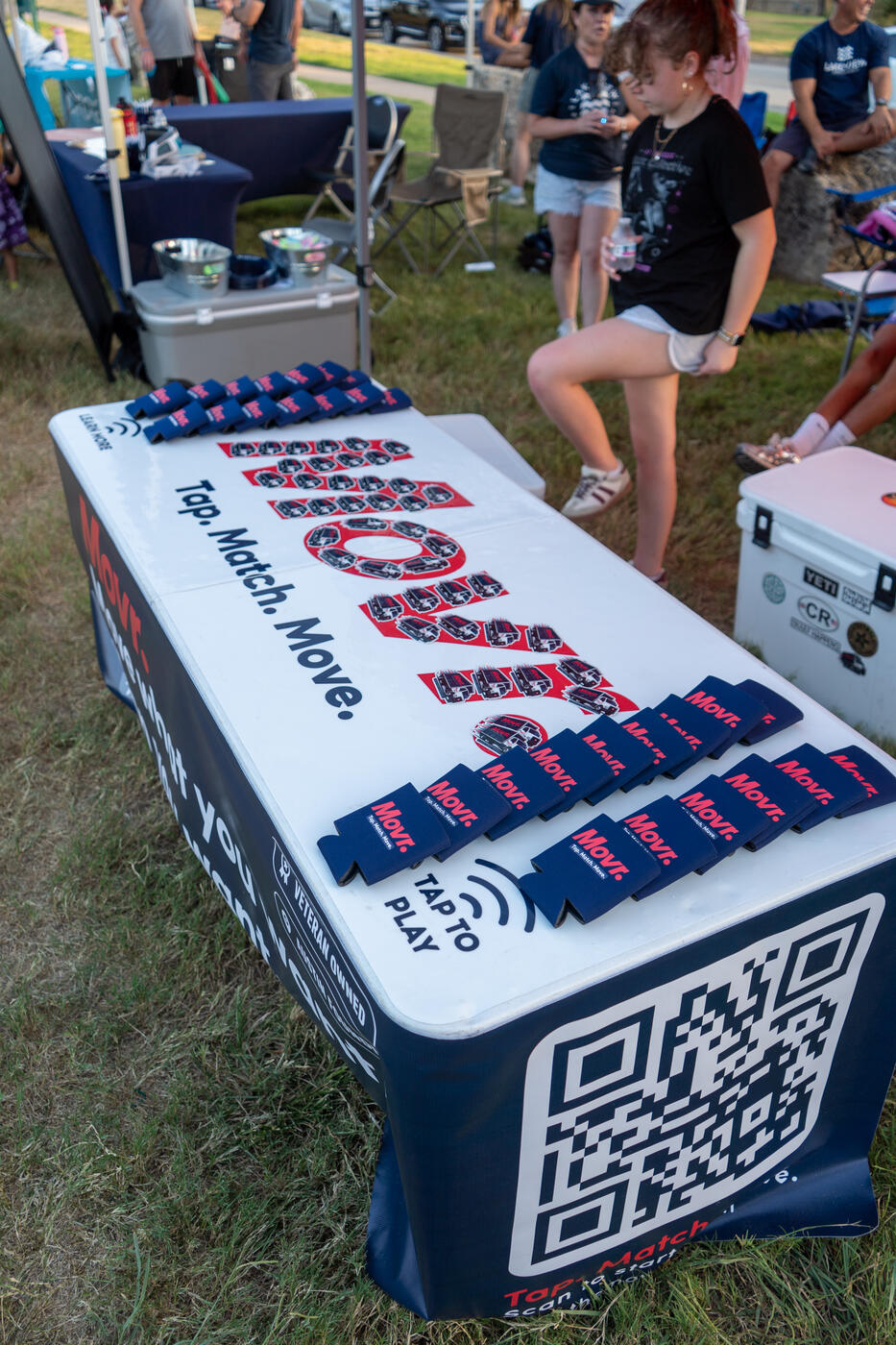 Movr brand table at the activation