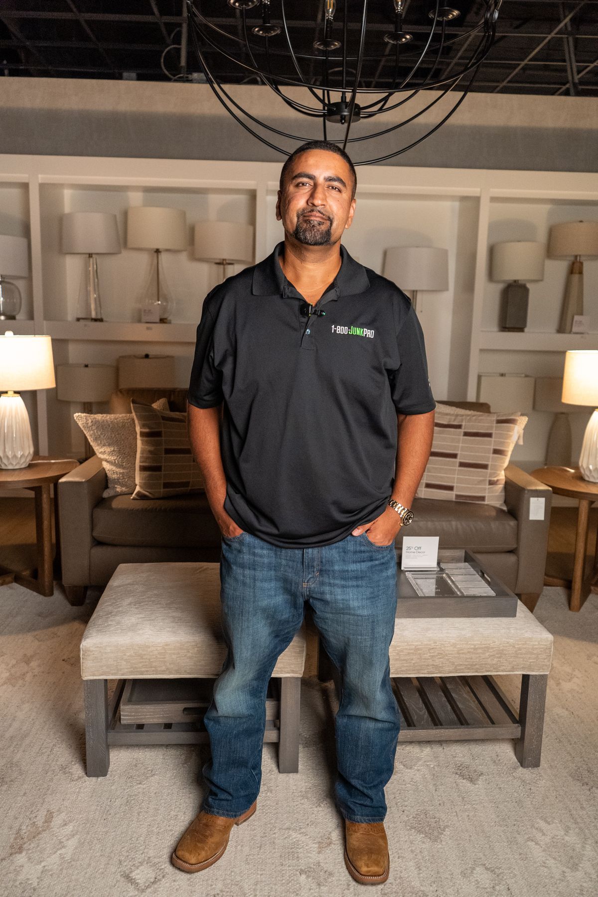 Partner portrait at the furniture showroom networking mixer